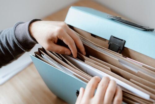folder with documents