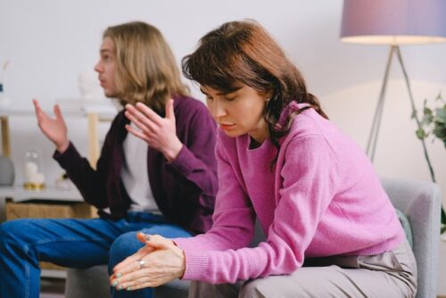 two people arguing